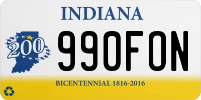 IN license plate 990FON