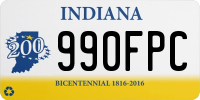 IN license plate 990FPC