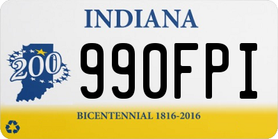 IN license plate 990FPI