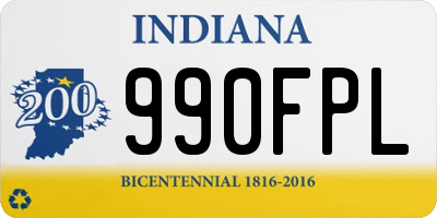 IN license plate 990FPL