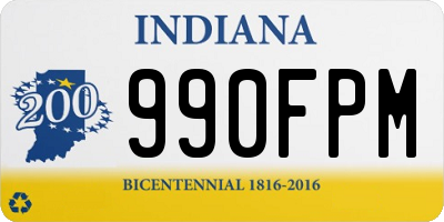 IN license plate 990FPM