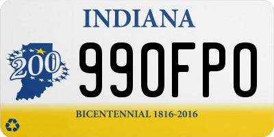 IN license plate 990FPO