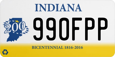 IN license plate 990FPP