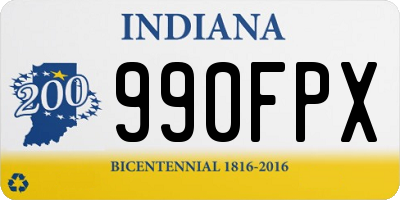 IN license plate 990FPX