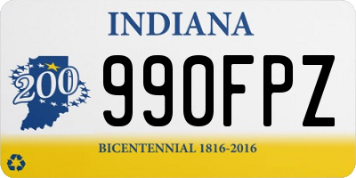 IN license plate 990FPZ