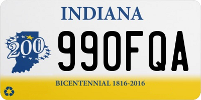IN license plate 990FQA