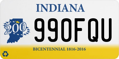 IN license plate 990FQU