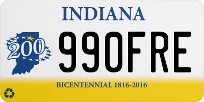 IN license plate 990FRE