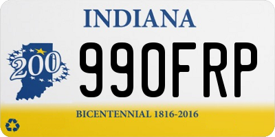 IN license plate 990FRP