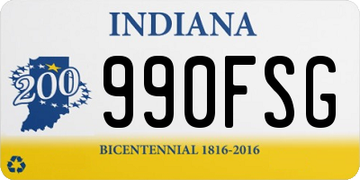 IN license plate 990FSG