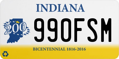 IN license plate 990FSM