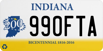 IN license plate 990FTA