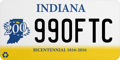 IN license plate 990FTC