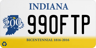 IN license plate 990FTP