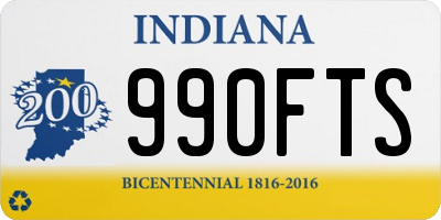 IN license plate 990FTS