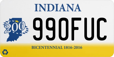 IN license plate 990FUC