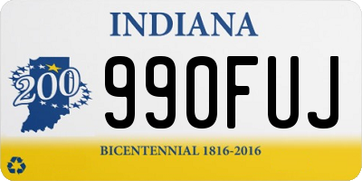 IN license plate 990FUJ