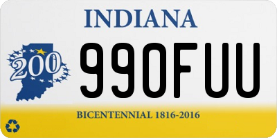 IN license plate 990FUU