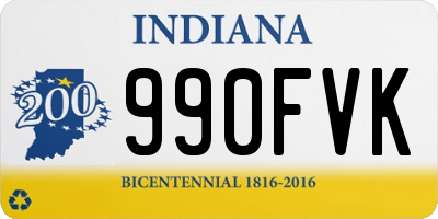 IN license plate 990FVK