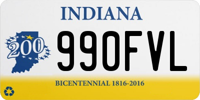 IN license plate 990FVL