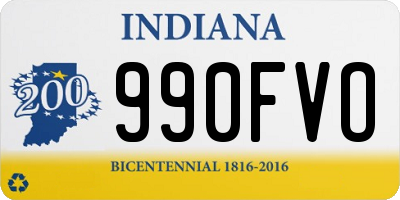 IN license plate 990FVO