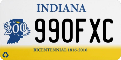 IN license plate 990FXC