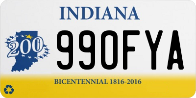 IN license plate 990FYA