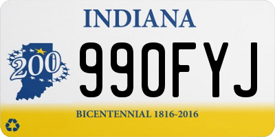 IN license plate 990FYJ