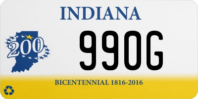 IN license plate 990G