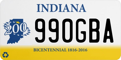 IN license plate 990GBA