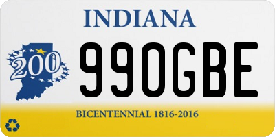 IN license plate 990GBE