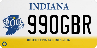 IN license plate 990GBR