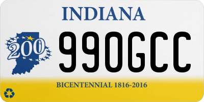 IN license plate 990GCC