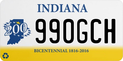 IN license plate 990GCH