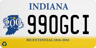 IN license plate 990GCI