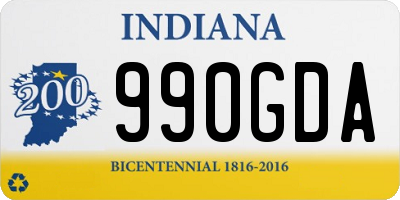 IN license plate 990GDA