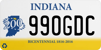 IN license plate 990GDC