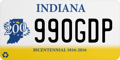 IN license plate 990GDP