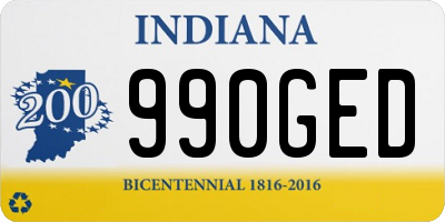 IN license plate 990GED