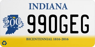 IN license plate 990GEG