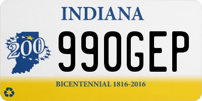 IN license plate 990GEP