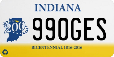 IN license plate 990GES