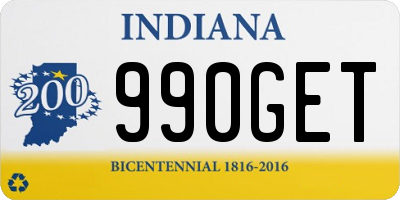 IN license plate 990GET