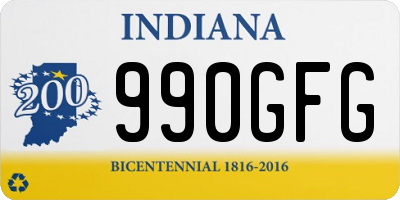 IN license plate 990GFG