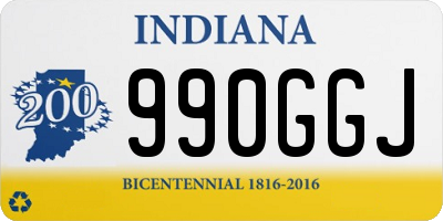 IN license plate 990GGJ