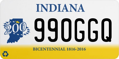 IN license plate 990GGQ