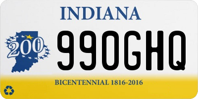 IN license plate 990GHQ