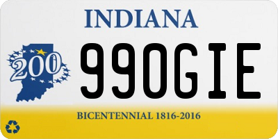 IN license plate 990GIE