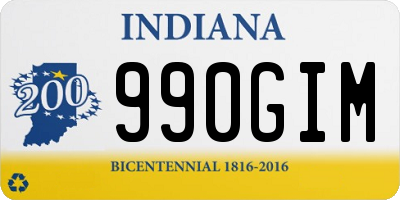 IN license plate 990GIM