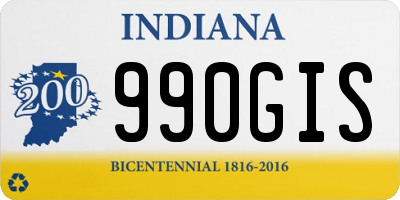 IN license plate 990GIS